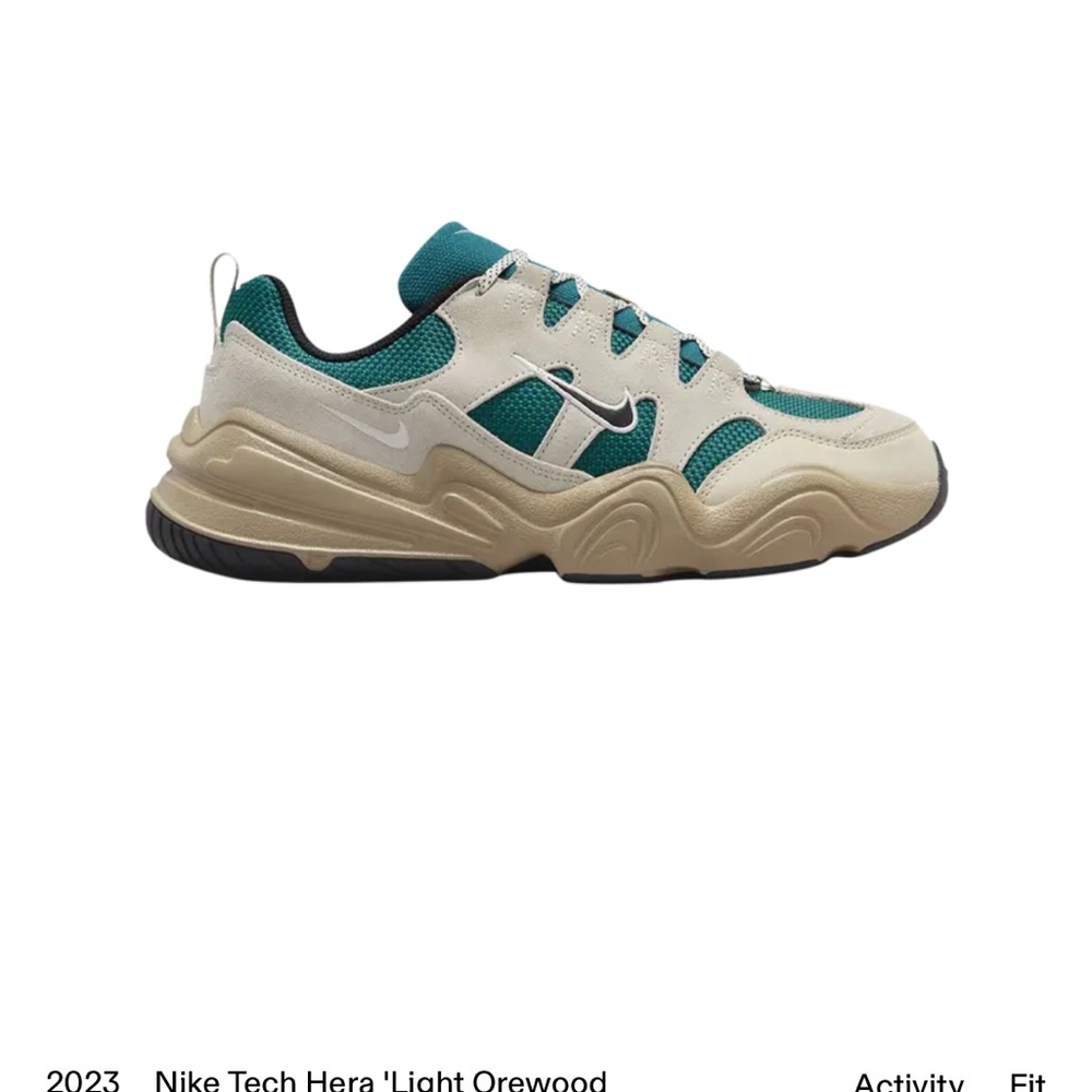 Nike Tech Hera Sneakers in Teal and Beige